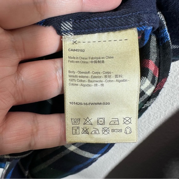 Scotch & Soda 100% Cotton Plaid Flannel Long Sleeve Button Down Shirt XXL EUC - Picture 9 of 11